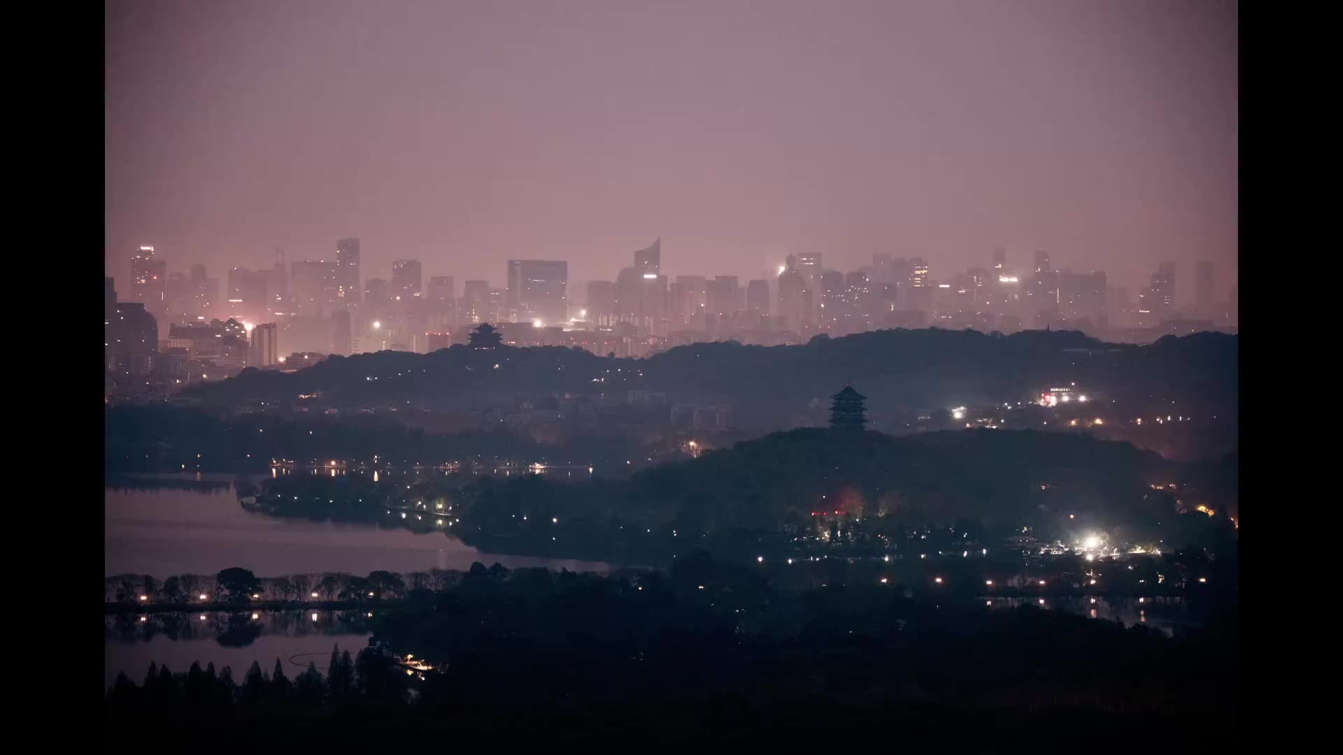 三台阁朝霞
